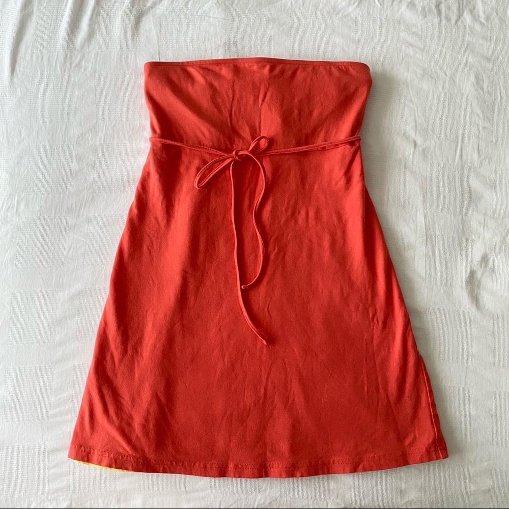 MODA INTERNATIONAL Strapless Mini Dress Orange